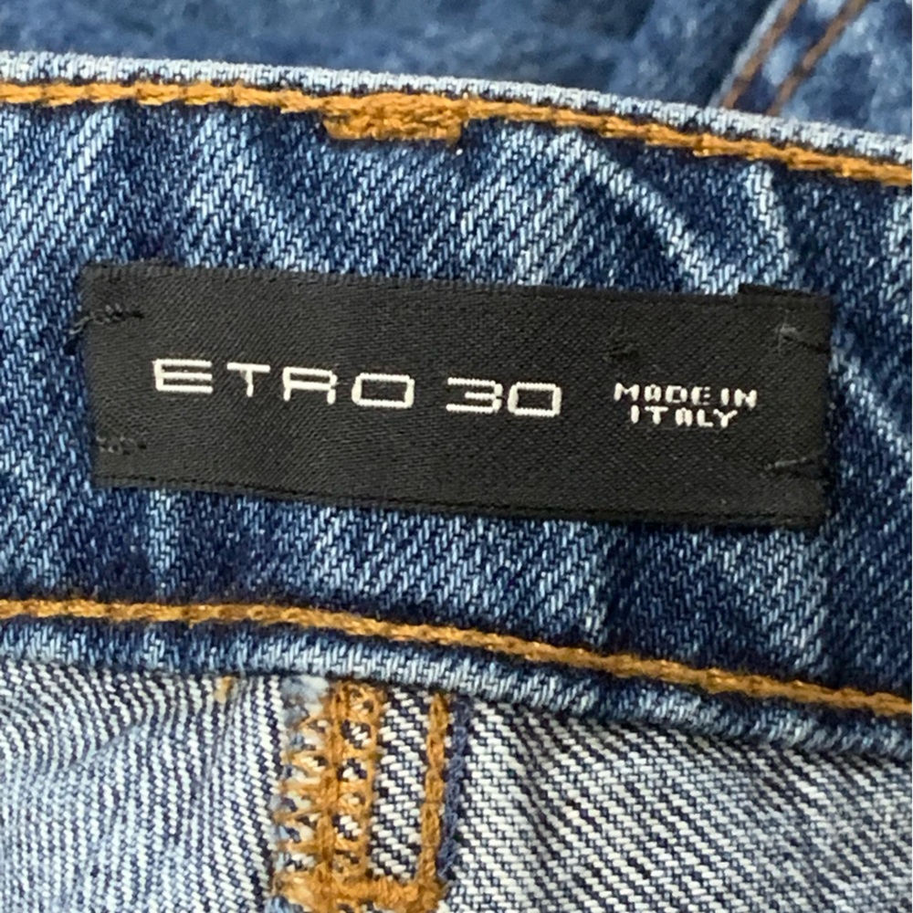 Amazing Vintage Etro Embroidered Boho Paisley Bootcut Flare Jeans - Picture 10 of 14